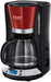 Russell Hobbs Digitale Kaffeemaschine Colours+ rot, programmierbarer Timer, 1,25l Glaskanne, bis 10 Tassen, Warmhalteplatte, Abschaltautomatik