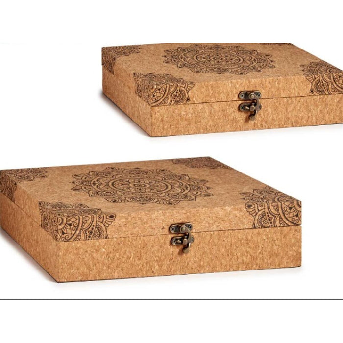Dekorative Box Mandala MDF Kork (2 pcs)