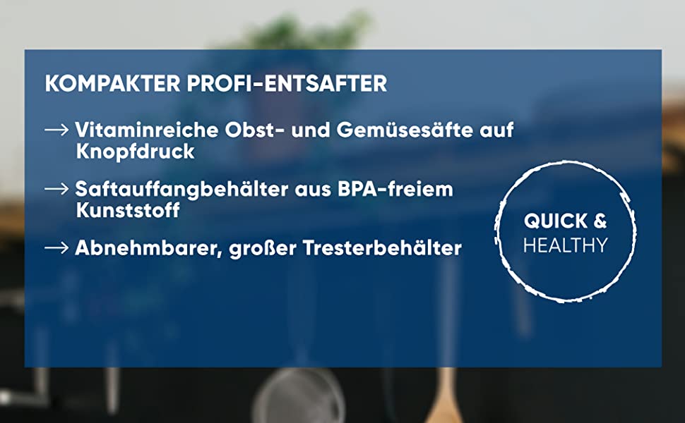 SEVERIN Entsafter, geräuscharme Saftmaschine für vitaminreiche Obst- und Gemüsesäfte, elektrische Saftpresse aus Edelstahl, 500 ml Auffangbehälter