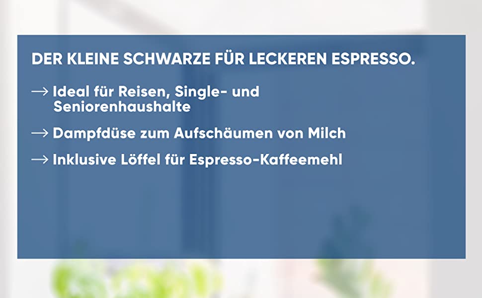 SEVERIN Espressomaschine, kleine Kaffeemaschine für bis zu 4 Tassen Espresso, Kaffeemaschine mit Milchschäumer für Kaffee-Milch-Spezialitäten
