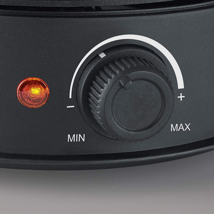 SEVERIN Fondue, spülmaschinengeeignetes Fondueset mit 8 farblich markierten Gabeln, elektrisches Fondue aus Edelstahl