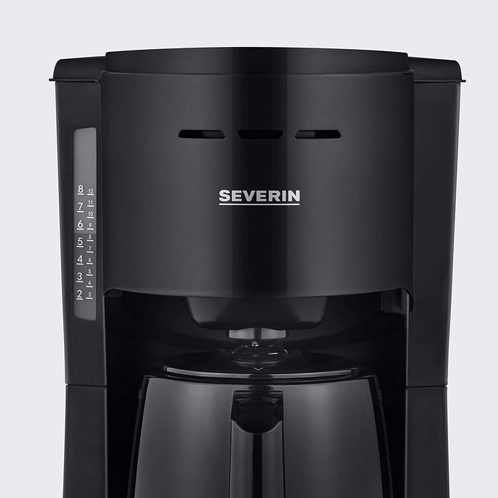 SEVERIN Filterkaffeemaschine mit Thermokanne, ca. 1.000 W, bis 8 Tassen, Schwenkfilter 1 x 4 mit Tropfverschluss, automatische Abschaltung