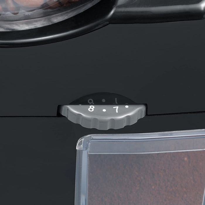 SEVERIN Mahlwerk-Kaffeemühle mit elektrischen Mahlwerk (100 W, Edelstahl-Scheibenmahlwerk, Max. Füllmenge 150 g) schwarz/Silber