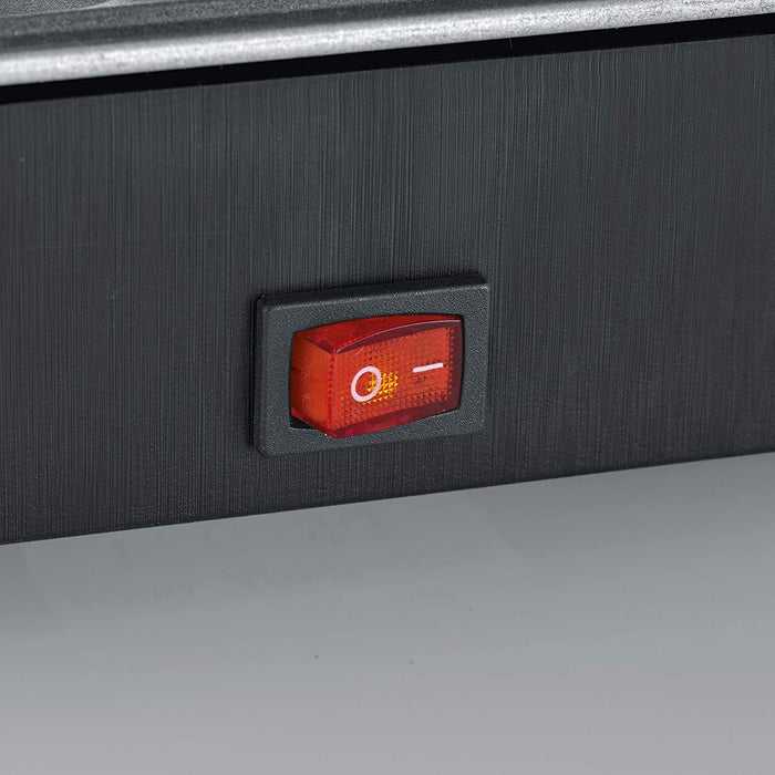 SEVERIN Mini Raclette-Grill, kleines Raclette mit antihaftbeschichteter Grillplatte und 4 Raclette Pfännchen, Tischgrill für bis zu 4 Personen