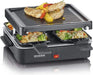 SEVERIN Mini Raclette-Grill, kleines Raclette mit antihaftbeschichteter Grillplatte und 4 Raclette Pfännchen, Tischgrill für bis zu 4 Personen