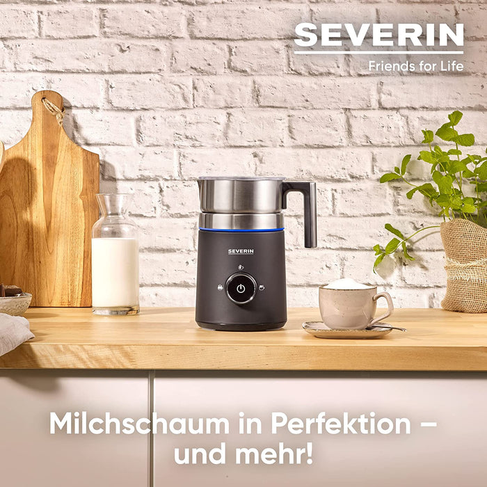SEVERIN SPUMA 500 Induktions-Milchaufschäumer, elektrischer Milchaufschäumer ohne Anbrennen, spülmaschinengeeigneter Milchschäumer