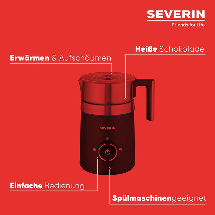 SEVERIN SPUMA 500 Induktions-Milchaufschäumer, elektrischer Milchaufschäumer ohne Anbrennen, spülmaschinengeeigneter Milchschäumer