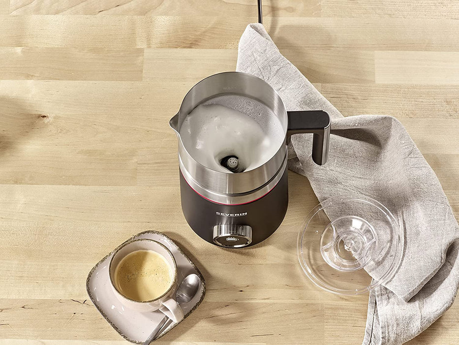 SEVERIN SPUMA 700 PLUS Induktions-Milchaufschäumer, elektrischer Milchaufschäumer ohne Anbrennen, spülmaschinengeeigneter Milchschäumer