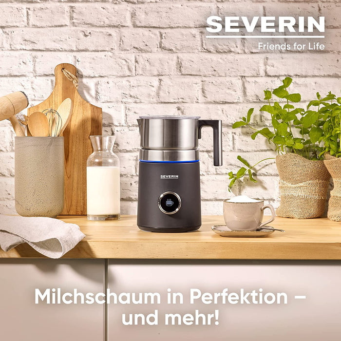 SEVERIN SPUMA 700 PLUS Induktions-Milchaufschäumer, elektrischer Milchaufschäumer ohne Anbrennen, spülmaschinengeeigneter Milchschäumer