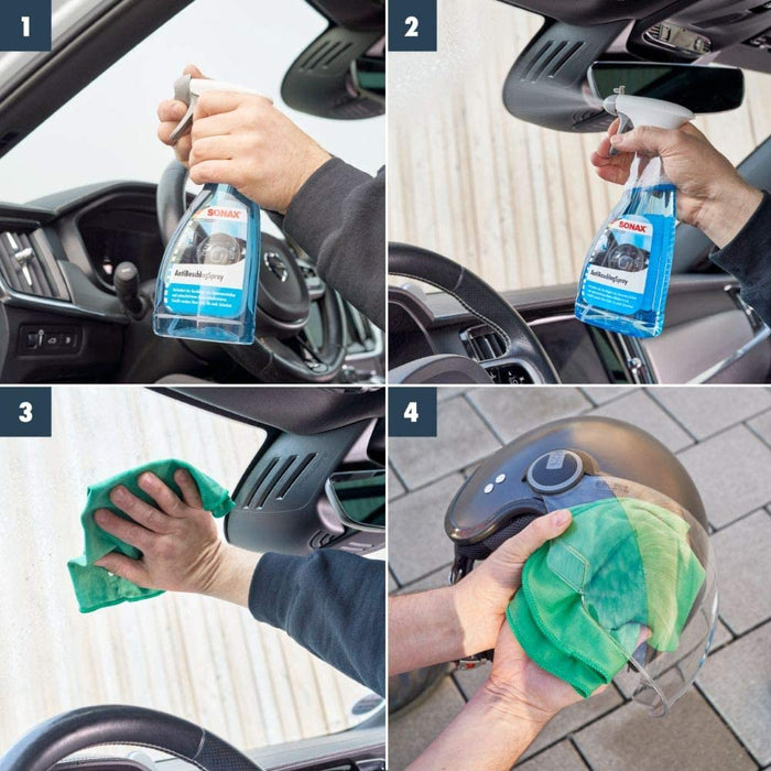 SONAX Anti Beschlag Spray (500 ml) Antibeschlag-Schutz für alle Glasscheiben und Kunststoffscheiben sorgt für eine rundum klare Sicht 
