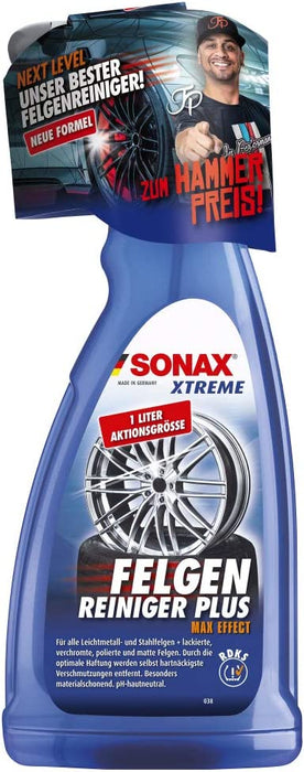 SONAX XTREME Felgenreiniger PLUS (1 Liter) effiziente und säurefreie Reinigung aller Leichtmetall- und Stahlfelgen sowie lackierte