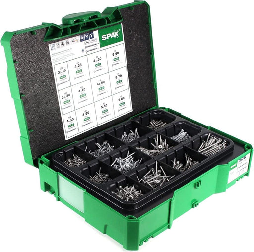 SPAX Box Systainer T-Loc I – Montagekoffer mit Schrauben in 12 Abmessungen zur Aufbewahrung und Transport