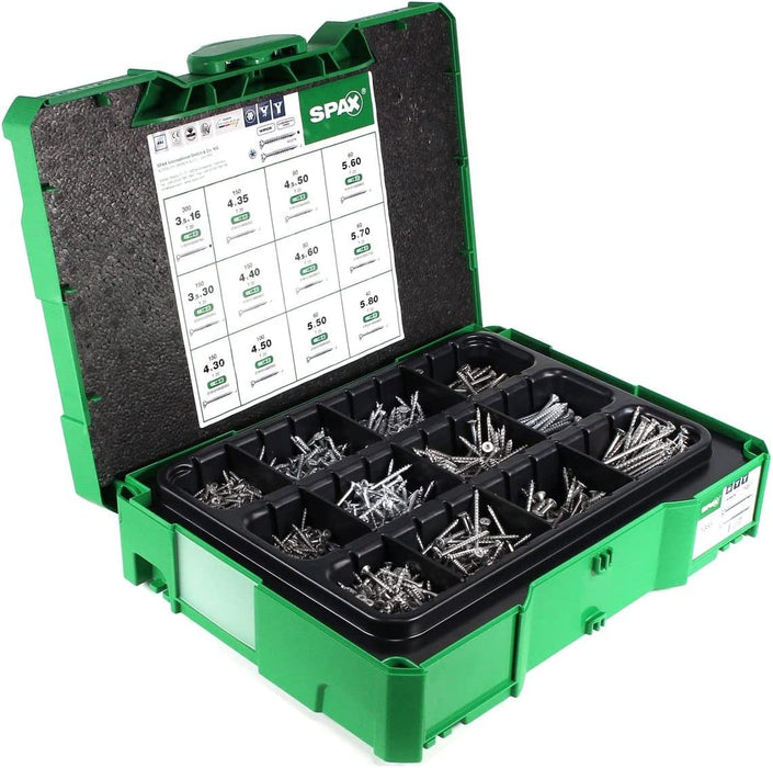 SPAX Box Systainer T-Loc I – Montagekoffer mit Schrauben in 12 Abmessungen zur Aufbewahrung und Transport