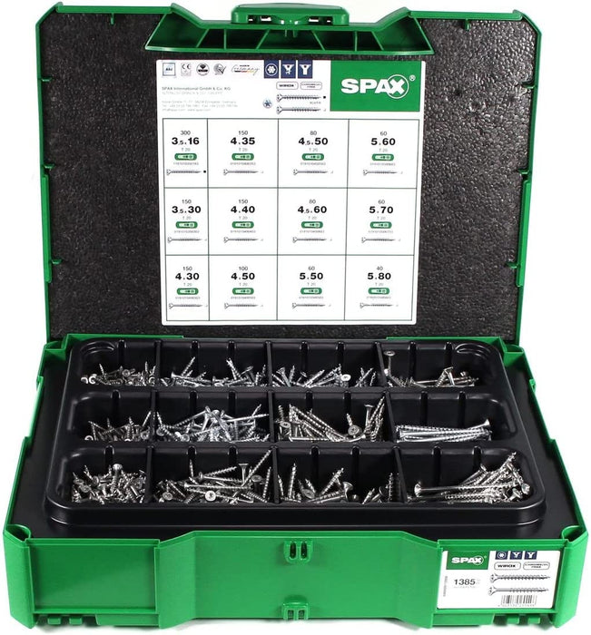 SPAX Box Systainer T-Loc I – Montagekoffer mit Schrauben in 12 Abmessungen zur Aufbewahrung und Transport