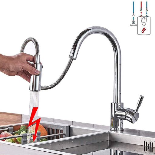 Niederdruck Küchearmatur Spültischarmatur Wasserhahn 360° Schwenkbar Küche Armatur Mischbatterie für Küche Spüle Küche Armatur Chrom 