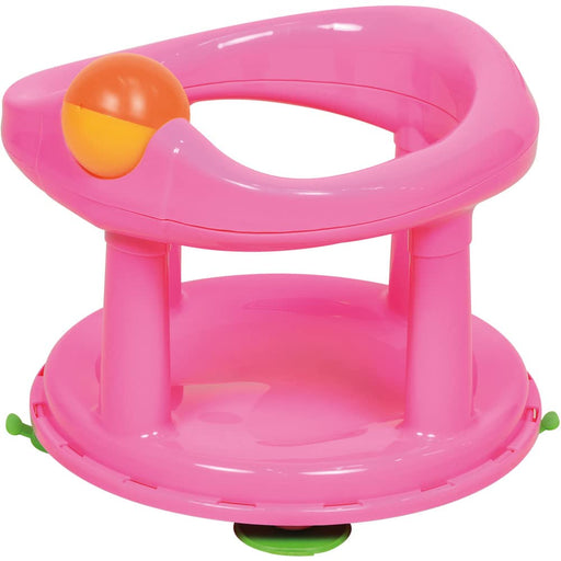 360° drehbarer Badesitz, ergonomischer Sitz für die Badewanne mit Rollball und 4 Saugnäpfen, nutzbar ab ca. 6 Monaten bis max. 10 kg, rosa