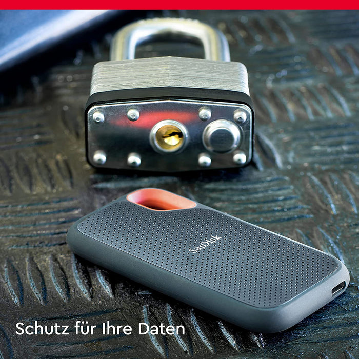 SanDisk Extreme 1 TB Portable SSD (tragbare NVMe SSD, USB-C, bis zu 1.050 MB/s Lesegeschwindigkeit und 1.000 MB/s Schreibgeschwindigkeit)