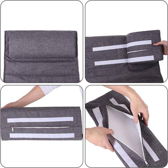 Schaukelstuhl, Schwingsessel mit 5-Fach Verstellbarer Fußstütze, Relaxstuhl, Belastbarkeit 150 kg, Gestell aus Birkenholz, Bezug aus Leinenimitat