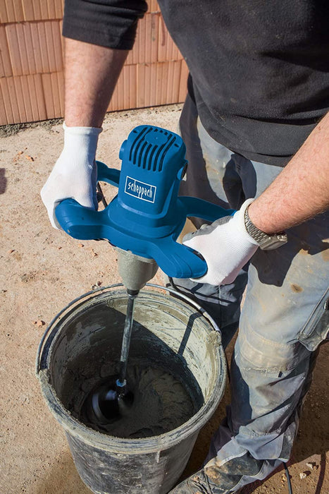 Scheppach Rührwerk (Handrührwerk, 1600 Watt, Stablänge: 550mm, Rührkorb-Ø: 140mm, Drehzahlregulierung, 2-Gang-Getriebe, ergonomisch)