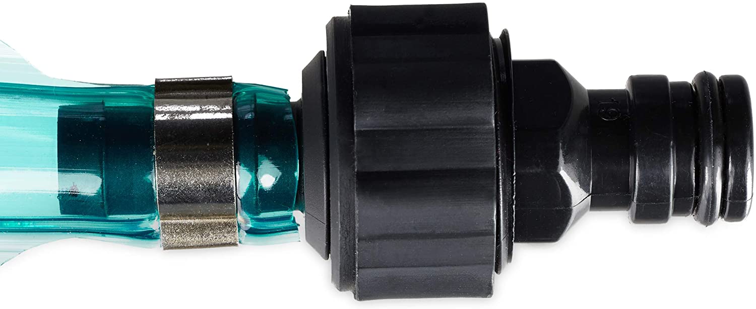 Schlauchregner, Flacher Bewässerungsschlauch, für den Garten, mit Löchern, anschlussfertig, 8,2 Meter, grün