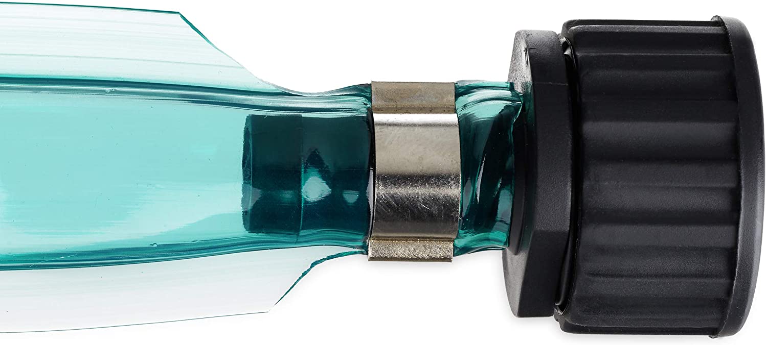 Schlauchregner, Flacher Bewässerungsschlauch, für den Garten, mit Löchern, anschlussfertig, 8,2 Meter, grün