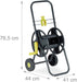 Schlauchwagen 45m, fahrbare Schlauchtrommel für Garten & Balkon, mit Schlauchführung, 76,5x44x41 cm, grau-gelb
