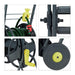 Schlauchwagen 45m, fahrbare Schlauchtrommel für Garten & Balkon, mit Schlauchführung, 76,5x44x41 cm, grau-gelb