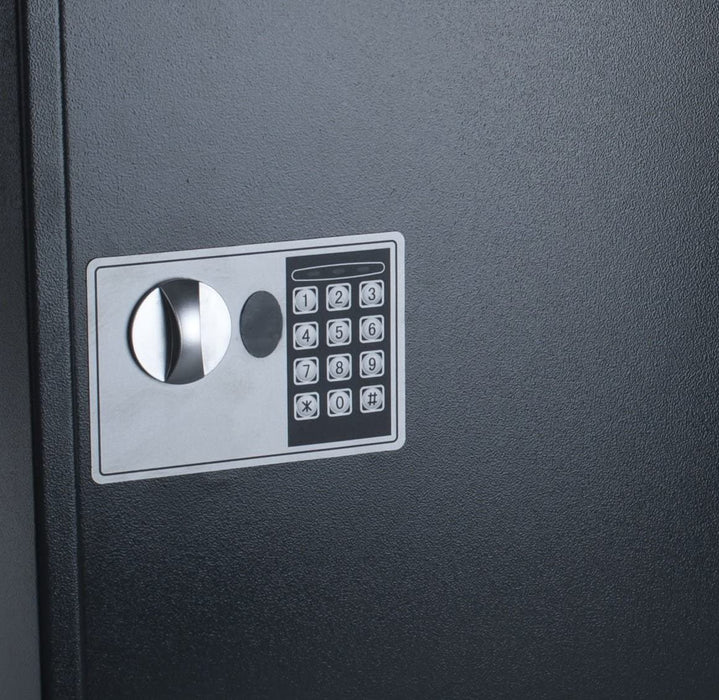 Schlüssel - Kasten - Schrank - Tresor, High security mit elektronische Sicherung, 50 Haken mit seitlichem Schlüsseleinwurf, dunkelgrau