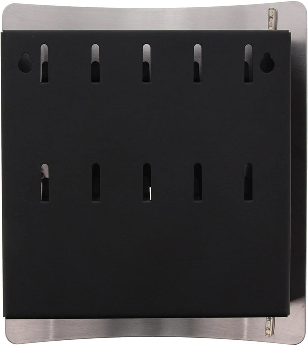  Schlüsselbox Design Pusteblume mit 10 Haken und magnetischem Verschluss, Schlüsselkasten 6204/10 Ni Pusteblume, Edelstahl/Stahlblech