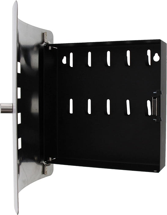  Schlüsselbox Design Pusteblume mit 10 Haken und magnetischem Verschluss, Schlüsselkasten 6204/10 Ni Pusteblume, Edelstahl/Stahlblech