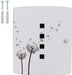  Schlüsselbox Design Pusteblume mit 10 Haken und magnetischem Verschluss, Schlüsselkasten 6204/10 Ni Pusteblume, Edelstahl/Stahlblech