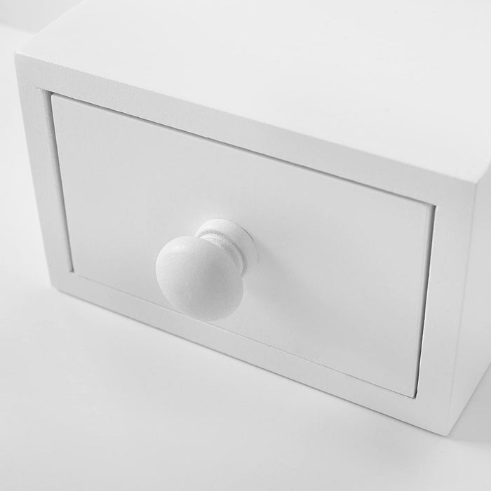 Schminktisch, 3 Schubladen mit Spiegel Hocker, 70 x 130 x 40 cm (B x H x T), weiß