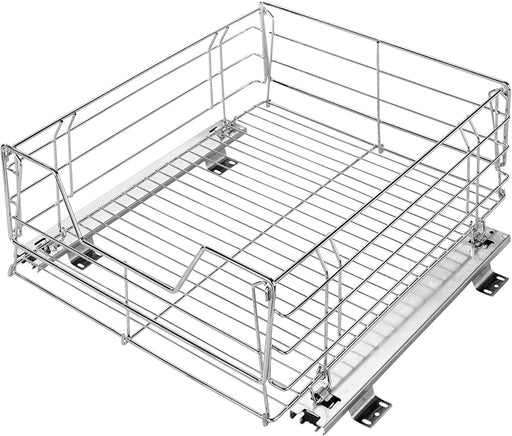 Schrankauszug Maxi, Aufbewahrungskorb mit Schienensystem für zusätzlichen Stauraum, Aufbewahrung & Organisation im gesamten Haushalt, 50 x 23 x 50 cm
