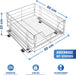 Schrankauszug Maxi, Aufbewahrungskorb mit Schienensystem für zusätzlichen Stauraum, Aufbewahrung & Organisation im gesamten Haushalt, 50 x 23 x 50 cm