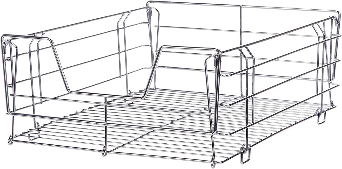Schrankauszug Maxi, Aufbewahrungskorb mit Schienensystem für zusätzlichen Stauraum, Aufbewahrung & Organisation im gesamten Haushalt, 50 x 23 x 50 cm