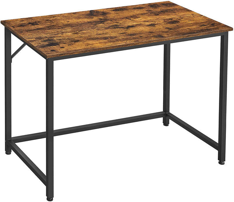 Schreibtisch, Computertisch, schmaler Bürotisch, 100 x 50 x 75 cm, Arbeitszimmer, Homeoffice, Büro, einfacher Aufbau, Metall, Industrie-Design