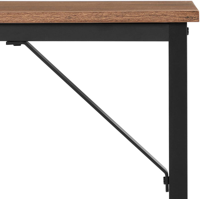 Schreibtisch, Computertisch, schmaler Bürotisch, 100 x 50 x 75 cm, Arbeitszimmer, Homeoffice, Büro, einfacher Aufbau, Metall, Industrie-Design