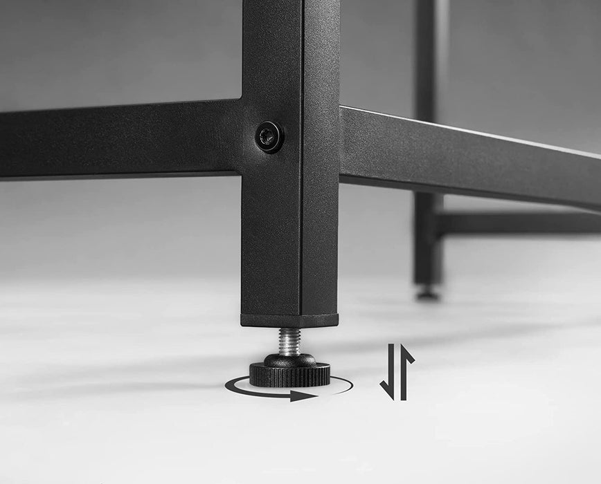 Schreibtisch, Computertisch, schmaler Bürotisch, 100 x 50 x 75 cm, Arbeitszimmer, Homeoffice, Büro, einfacher Aufbau, Metall, Industrie-Design