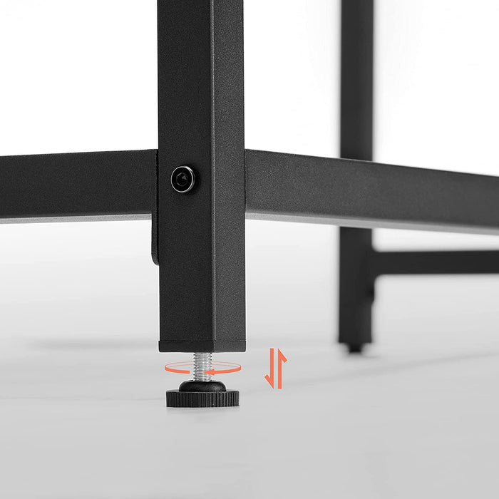 Schreibtisch, Computertisch, schmaler Bürotisch, 80 x 50 x 75 cm, Arbeitszimmer, Homeoffice, Büro, einfacher Aufbau, Stahl, Industrie-Design