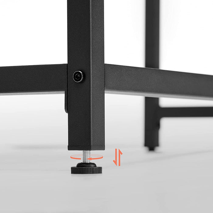 Schreibtisch, Computertisch, schmaler Bürotisch, 120 x 60 x 75 cm, Arbeitszimmer, Homeoffice, Büro, einfacher Aufbau, Stahl, Industrie-Design