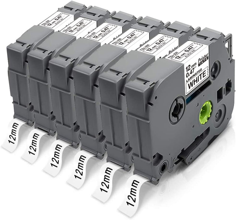 Schriftband als Ersatz für Brother TZe-231 TZe231 TZ-231 Tze Schriftbänder 12mm 0.47 laminated für Brother PT-H107B PT-E110 PT-D400 H110 H100 PT-H105 D600VP PT-D210 PT-1000 1080