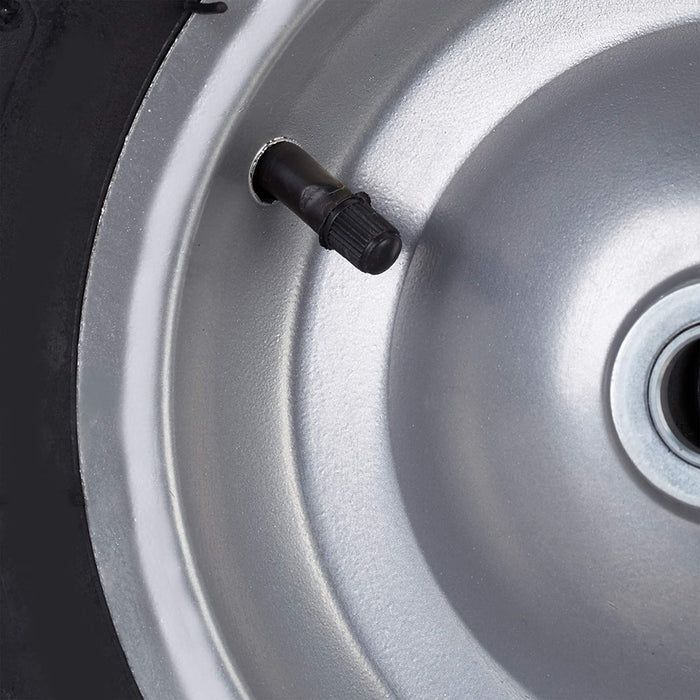 Schubkarrenrad 4.80 4.00-8, luftbereift, Ersatzrad mit Stahlfelge und Ventil, Komplettrad bis 120 kg, Gummi, luftb grau