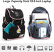 Schulrucksack Mädchen Teenager Schulranzen, Schultaschen-Set 4-in-1 mit Lunch Taschen Federmäppchen Kinder-Geldbörsen, Kinderrucksack Laptop Rucksäcke