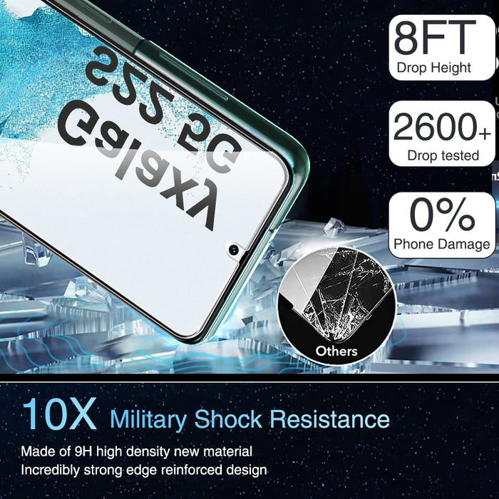 Schutzfolie für Samsung Galaxy S22 5G Panzer Schutz Glas, 3 Stück 9H Folie mit 2 Kamera Schutzglas, HD displayschutzfolie, Mit rahmen positionierhilfe, Hülle Freundlich, 5 Stück