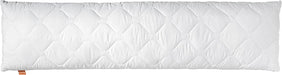 Seitenschläferkissen, Kopfkissen, Stillkissen, Ökotex, waschbar bis 60 Grad, Made in EU, Füllmengengarantie, Größengarantie, 40 x 145 cm, weiß