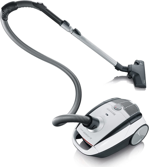 Severin, Beutel Staubsauger, Schneeweiß-platingrau