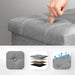 Sitzbank mit Stauraum, Sitztruhe, Sitzhocker, faltbar, 76 x 38 x 38 cm, Bezug aus Leinenimitat, für Schlafzimmer, Flur, Wohnzimmer, hellgrau