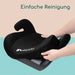 Sitzerhöhung, Leicht Waschbar, für Kinder ab 3 Monaten bis 10/12 Jahren, 15-36 kg, Full Black