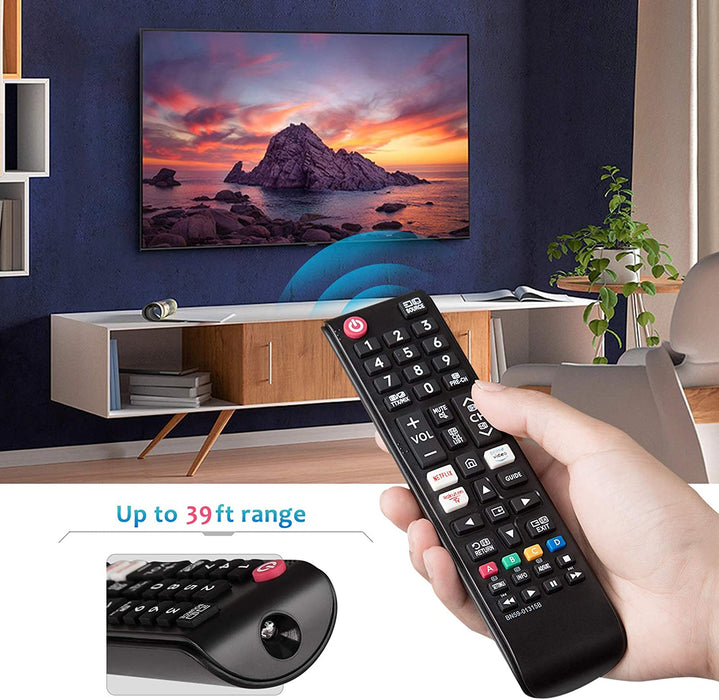 Smart Remote BN59-01315B für Samsung 4K UHD HDR Crystal QLED-Fernseher, Samsung UE-Serie Quantum TVs Ersatz durch Netflix/Rakuten/Prime Video