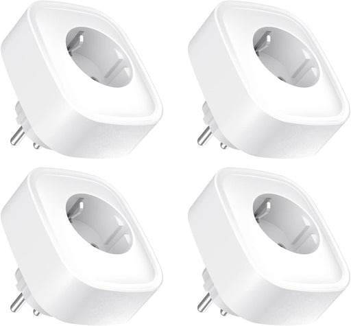 Smart Wlan Steckdose 16A, Alexa Steckdose 4er Pack, Smart Home Plug Kompatibel mit Alexa Google Home, App Fernbedienung, Stromverbrauch messen
